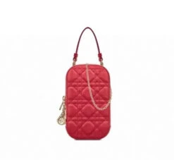 Dior Lady Dior Cannage Phone Holder Lambskin Shoulder Bag -Beautyencounter Shop 2024 07 18235145