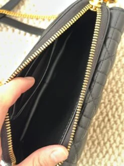 Dior Caro 2WAY Chain Pouch Black Leather Shoulder Bag -Beautyencounter Shop wsxc1722680300681 2