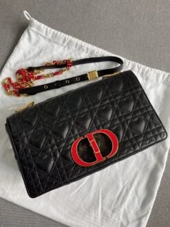 Dior Caro Black Leather Shoulder Bag Medium -Beautyencounter Shop wsxc1722709699055 2